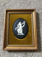 mounted black basalt wedgewood dancing girl with flower garland