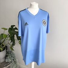 Men’s ADIDAS New York City Football Club Climacool T Shirt 3 Stripe Size XL