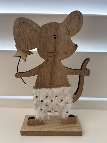 Whimsical wooden mouse for - wooden,