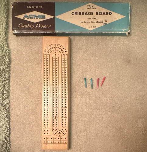 Acme deluxe cribbage board - acme,