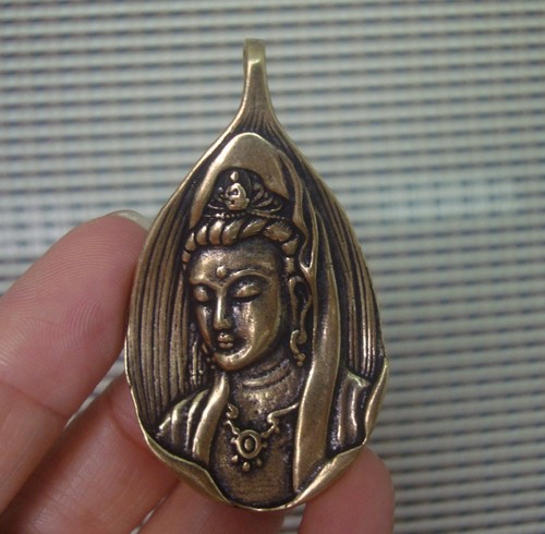Vintage brass guanyin - vintage, metal