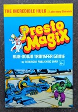 The Incredible Hulk Rub Down Transfers by Presto Magix: Unused