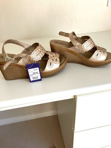 Pavers sandals gold and silver