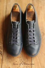 Santoni Navy Blue Leather Sneakers Trainers Shoes Men's UK 8.5 US 9.5 EU 42.5