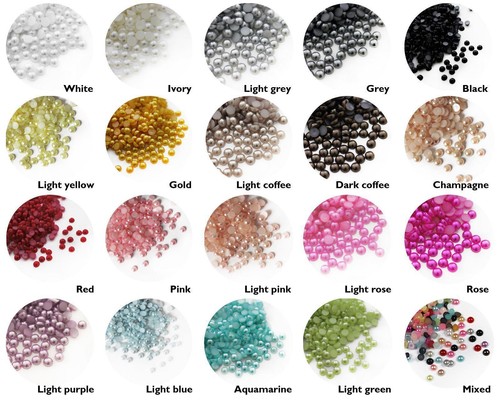 1000 half round pearls high - half,