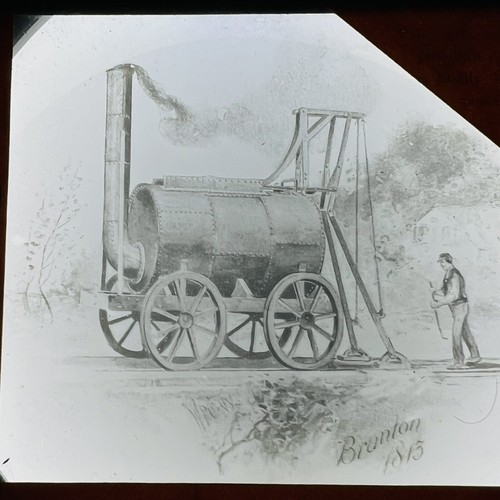 Antique glass magic lantern - glass,