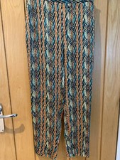 ZARA BASIC MULTICOLOURED SILKY TROUSERS XS 6-8