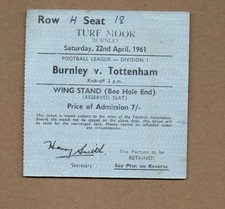 Used Ticket -  Burnley v