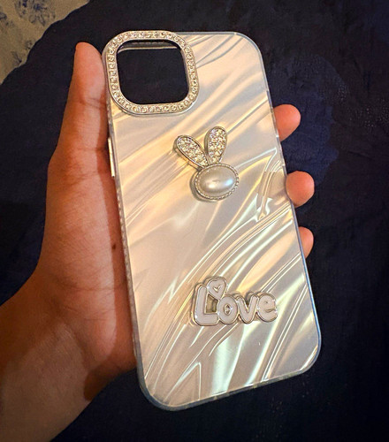 Silver patterned love theme - silver,
