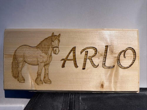 Horse name plate stable - name,