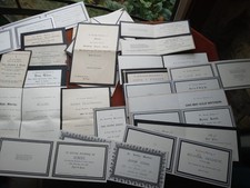 25 X. Mourning, In Memoria, Funeral, cards, embossed, pierced, job lot. A