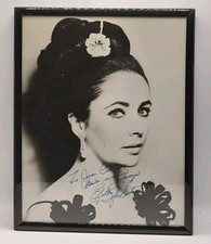 Elizabeth Taylor Burton Original Autograph Dedication Authentic 1964 24.5x19cm