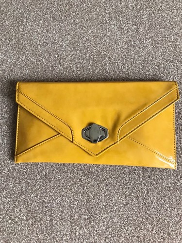 Yellow clutch bag - clutch,