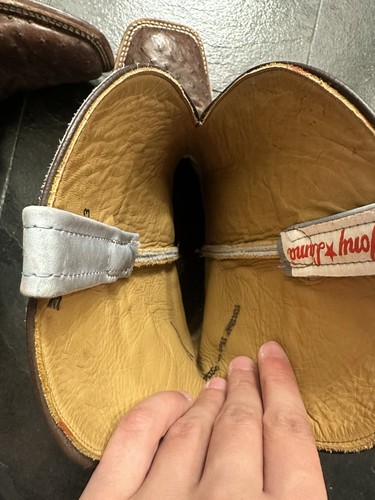 Tony lama ostrich boots size - ostrich, boots-size