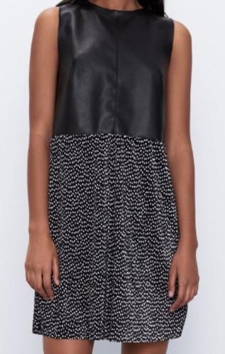 Zara dress black faux - dress,