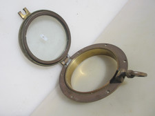 Vintage Brass Porthole Window Ship Old Nautical Marine Maritime Antique 9"W