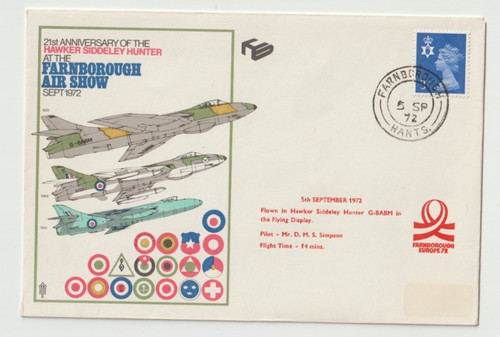 1972 flown cover - uk,