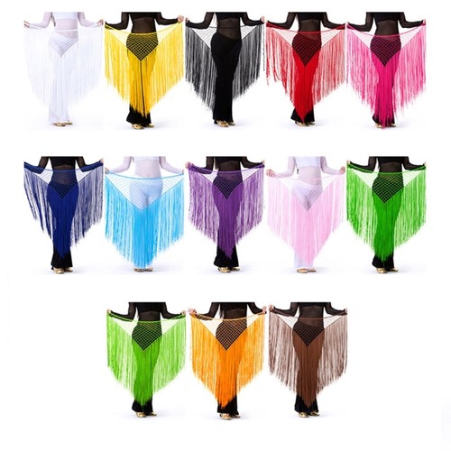 Belly dance hip scarf tassels - dance,