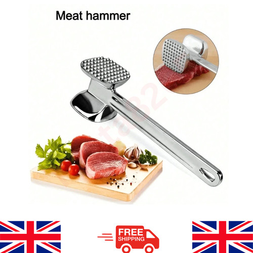 Stainless steel meat mallet - stainless,