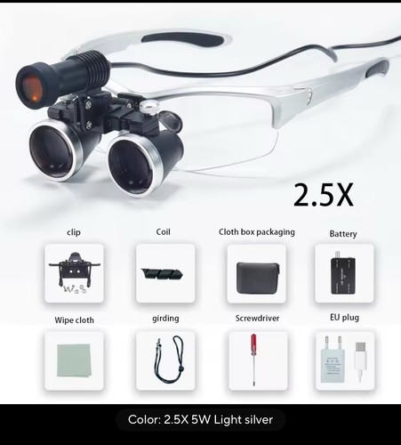 Dental loupes with light - with,