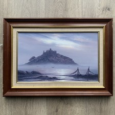 Oil Painting “St Michael’s Mount” By John F Sim Art St Ives Cornwall Framed
