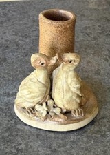 Dovecote Pottery Ducks pen holder/candle holder. Brush holder