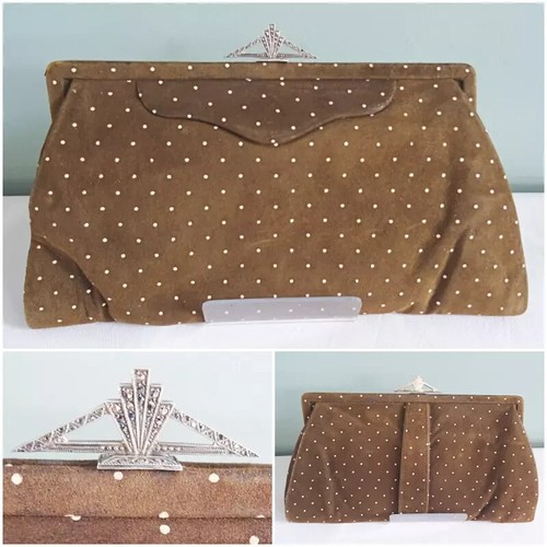 Vintage 1930s purse clutch - 1930s, bag