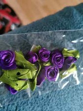 SMALL MINI SATIN RIBBON ROSE