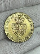 George III brass Guinea gaming