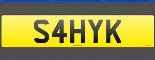 Private number plate s4hyk - number,