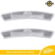 Wheel Reflectors Universal Road MTB Spokes Bikes Cycles High Viz White Clip On