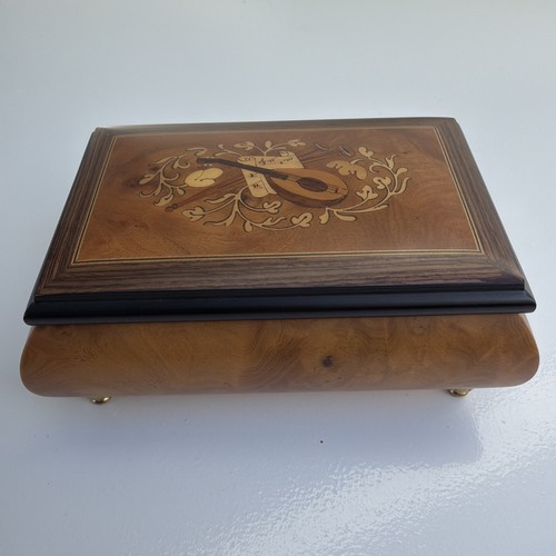 Reuge swiss burl wood mandolin - reuge,