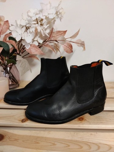 Men dukes black leather - black, pull