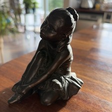 Heredities Cold Cast Bronze Ballet Ballerina Figurine , AG initial sign.