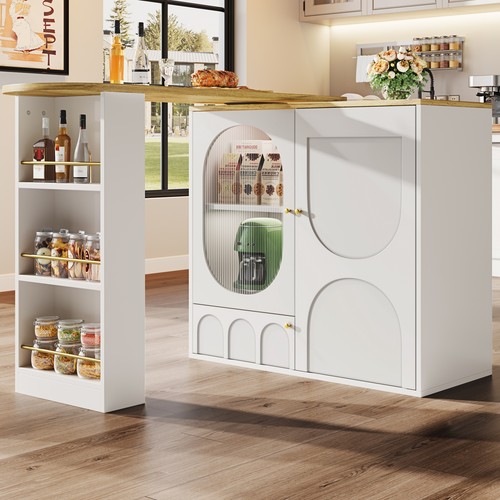 Kitchen island extendable bar - extendable,