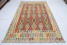 7x10 ft Geometric Wool Kilim