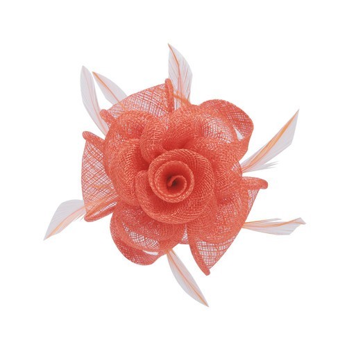 Small flower feather hair hat - flower,
