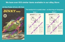 Dinky Toys Instruction Sheet and Poster for 351 UFO Interceptor Gerry Anderson