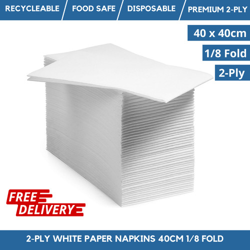 White paper dinner napkins - paper,