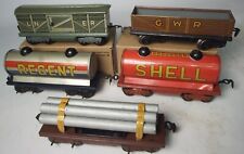 Wells Brimtoy tinplate o gauge bogie rolling stock