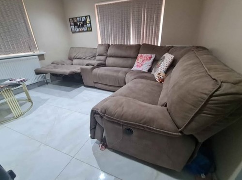 Dfs beige corner reclining - dfs,