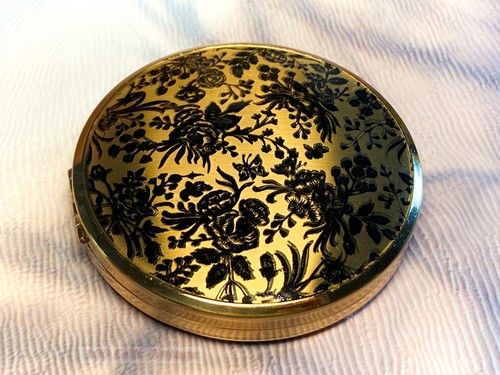 Melissa black gold floral - gold,