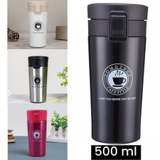Insulated Travel Coffee Mug Thermos Cup Thermal Stainless Steel Flask Vacuum 500