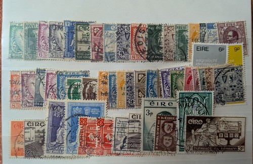 Used irish postage stamps - postage,