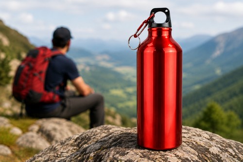 Aluminium water bottle 750ml - aluminium,