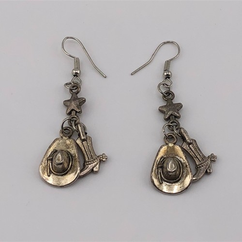 Cowboy charm earrings boots - charm,