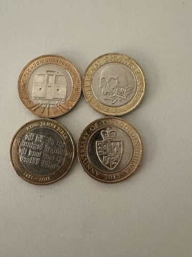 Pound coin job - lot, 4x