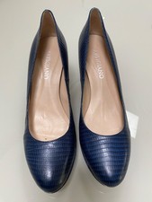 Navy leather size court - size,