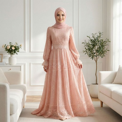 Double layer embroidery maxi - double,