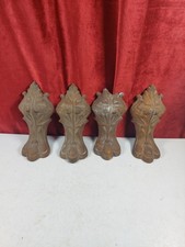 Set Of 4 Vintage French Reclaimed Cast Iron Bathtub Feet Legs